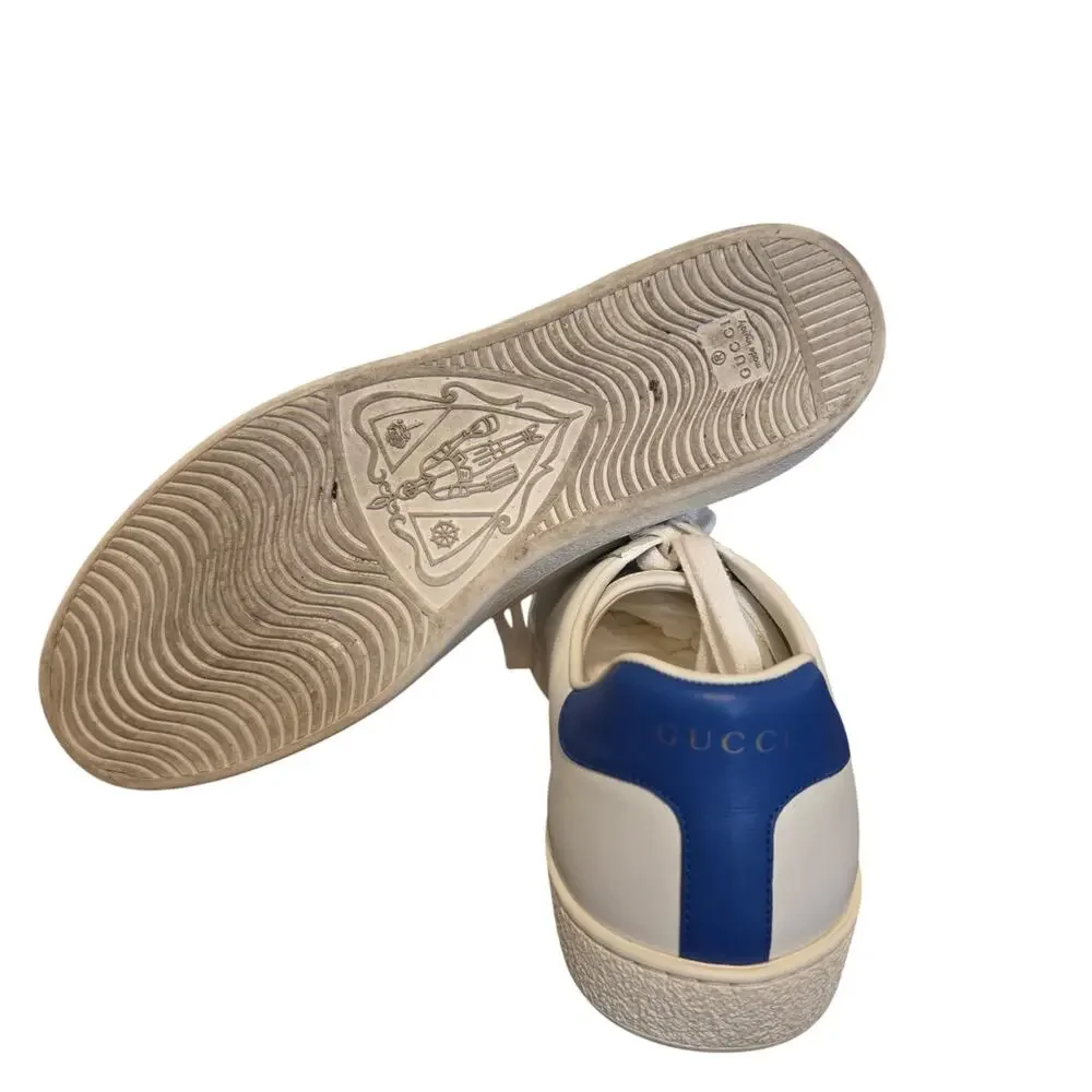 Gucci Ace Tennis White Leather Trainers Men’s G 12.5 US 13.5